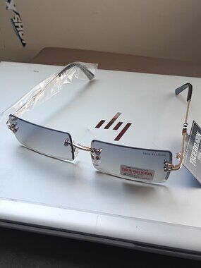 True Religion Rectangular Rimless Sunglasses NWT